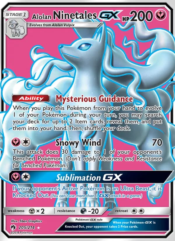 Alolan Ninetales GX 205/214, Lost Thunder