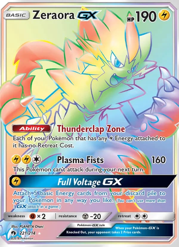 Zeraora GX 221/214, Lost Thunder