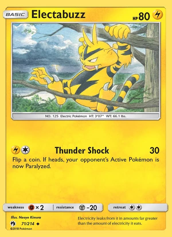 Electabuzz 71/214, Lost Thunder