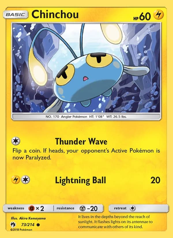Chinchou 73/214, Lost Thunder