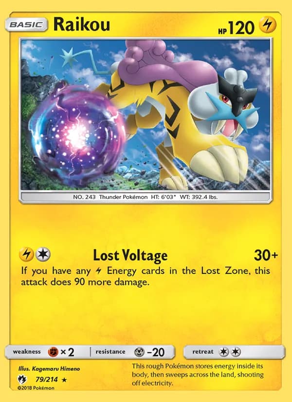 Raikou 79/214, Lost Thunder