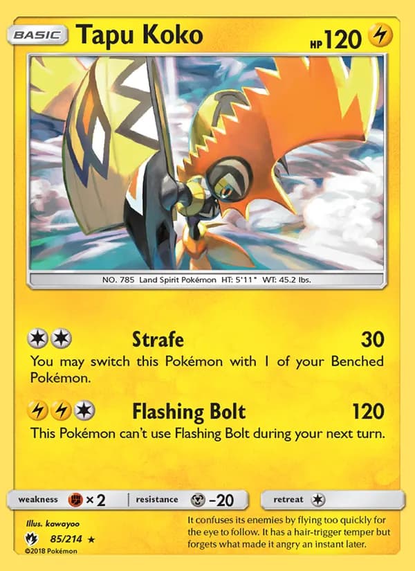 Tapu Koko 85/214, Lost Thunder
