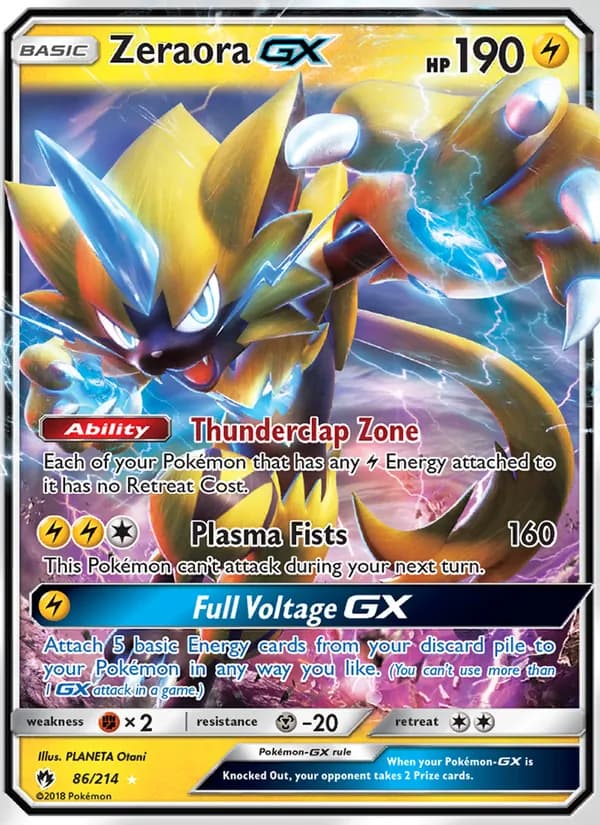 Zeraora GX 86/214, Lost Thunder