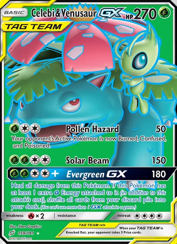 Celebi & Venusaur GX 159/181, Team Up