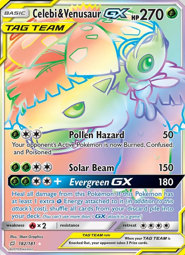 Celebi & Venusaur GX 182/181, Team Up