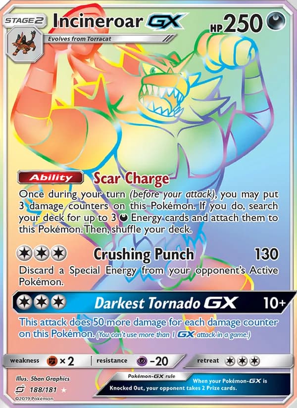 Incineroar GX 188/181, Team Up