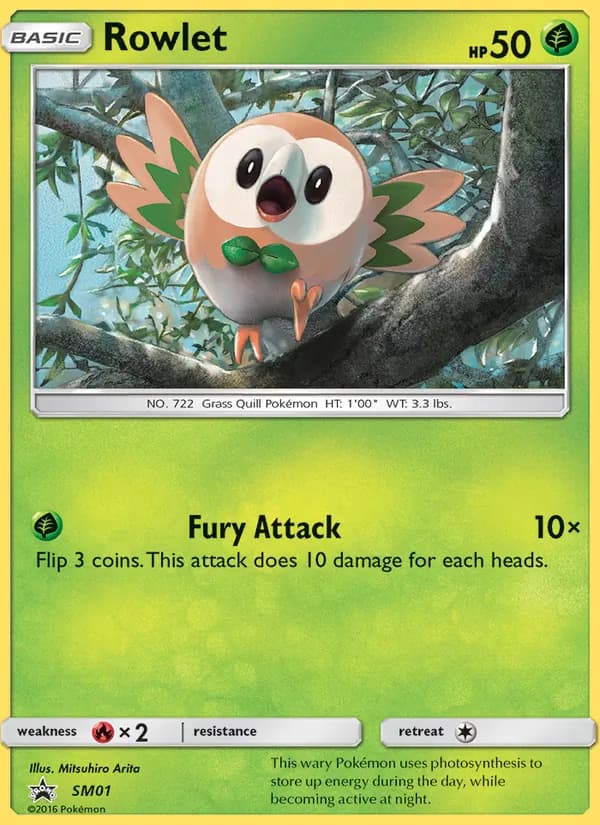Rowlet SM01/248, SM Black Star Promos
