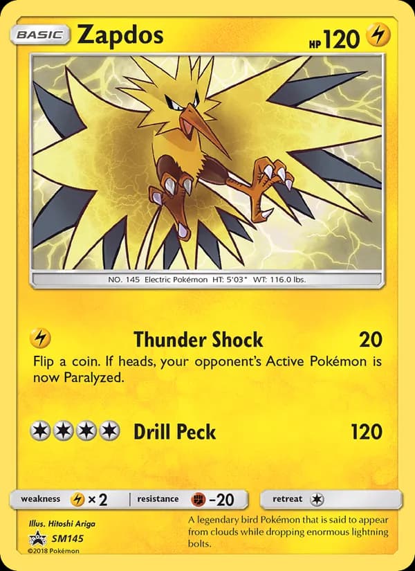 Zapdos SM145/248, SM Black Star Promos