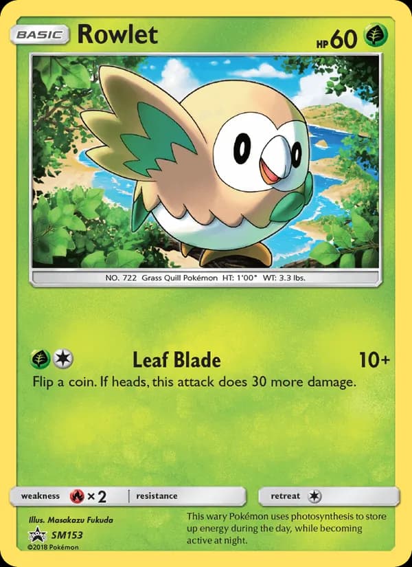 Rowlet SM153/248, SM Black Star Promos