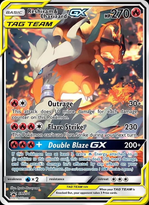 Reshiram & Charizard GX SM201/248, SM Black Star Promos