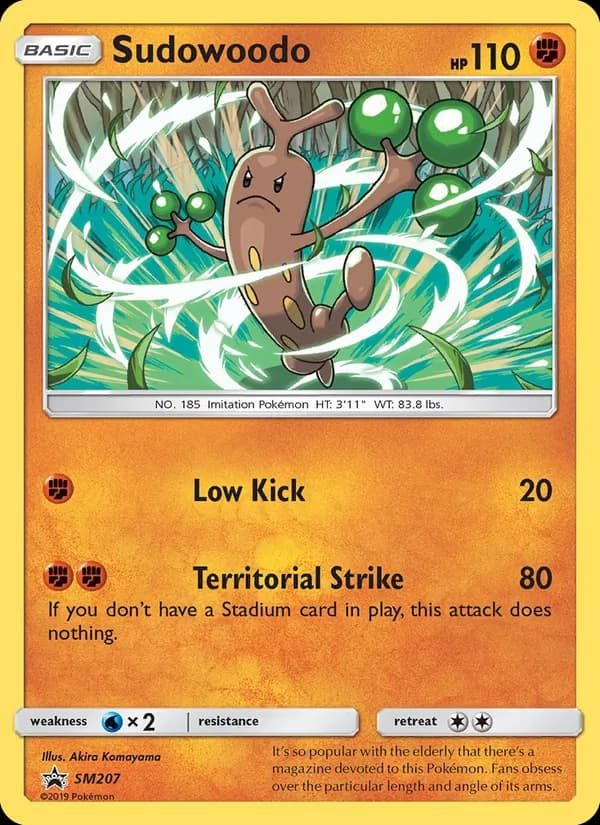 Sudowoodo SM207/248, SM Black Star Promos