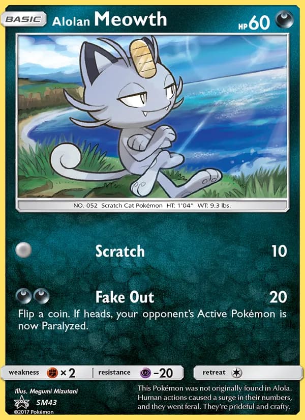 Alolan Meowth SM43/248, SM Black Star Promos