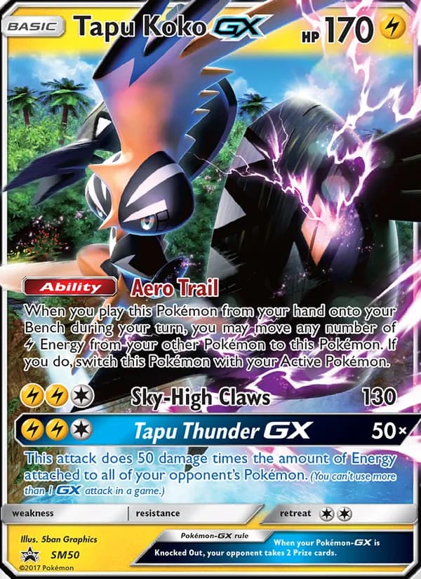 Tapu Koko GX SM50/248, SM Black Star Promos