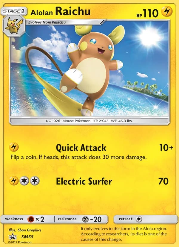 Alolan Raichu SM65/248, SM Black Star Promos