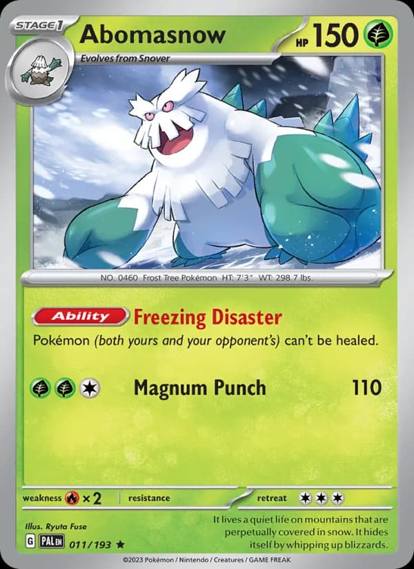 Abomasnow 011/193, Paldea Evolved
