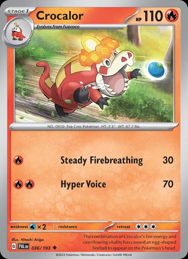 Crocalor 036/193, Paldea Evolved