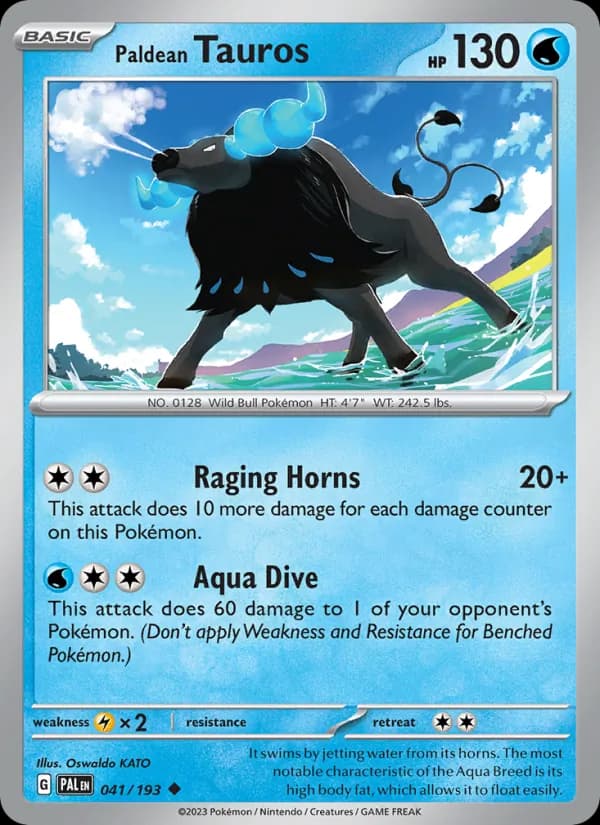 Paldean Tauros 041/193, Paldea Evolved
