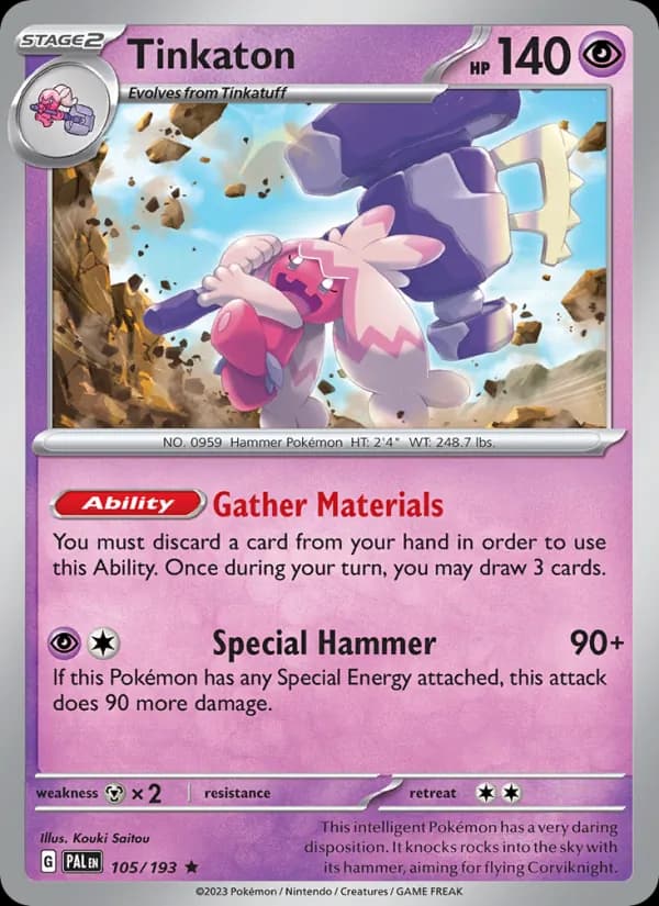 Tinkaton 105/193, Paldea Evolved