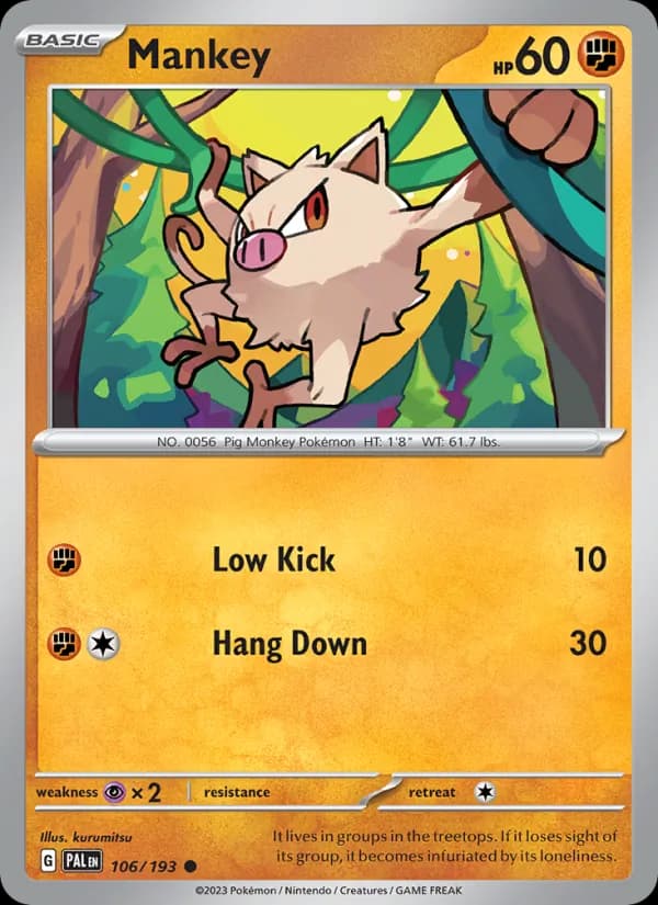 Mankey 106/193, Paldea Evolved