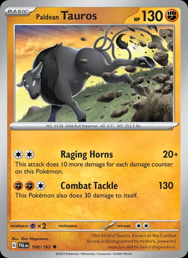 Paldean Tauros 108/193, Paldea Evolved