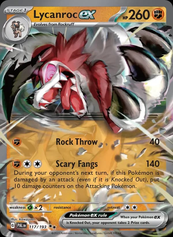 Lycanroc ex 117/193, Paldea Evolved