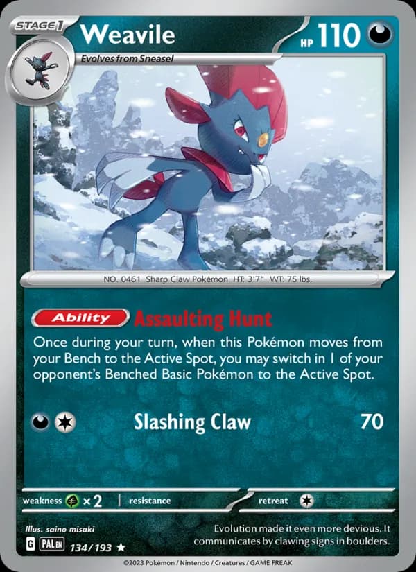 Weavile 134/193, Paldea Evolved