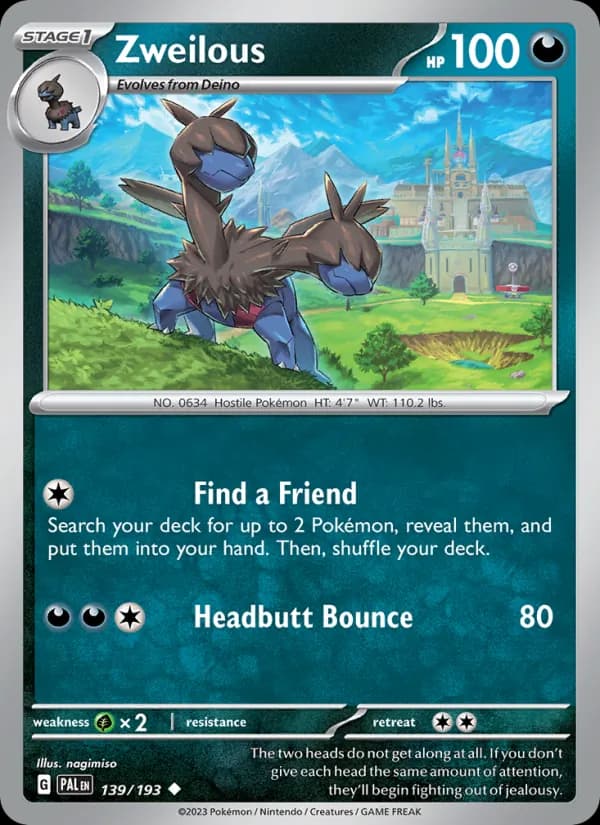 Zweilous 139/193, Paldea Evolved