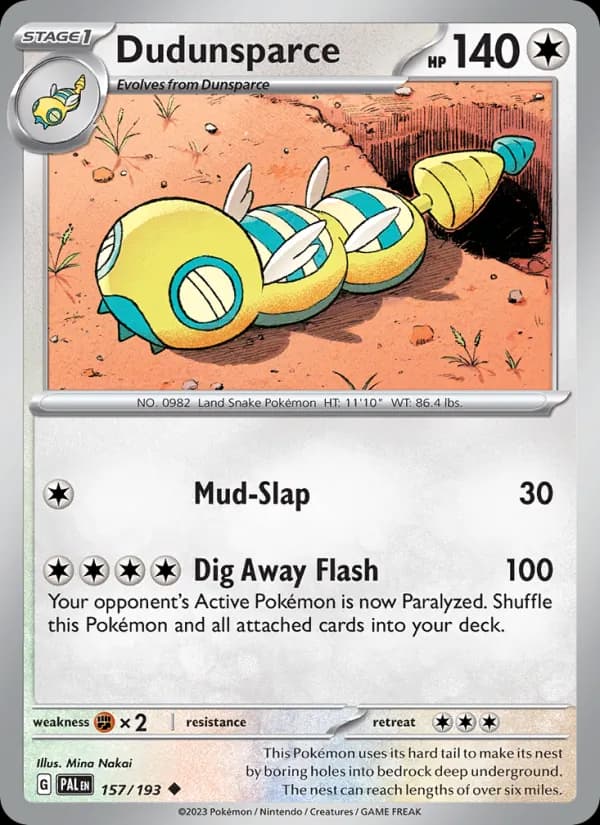 Dudunsparce 157/193, Paldea Evolved