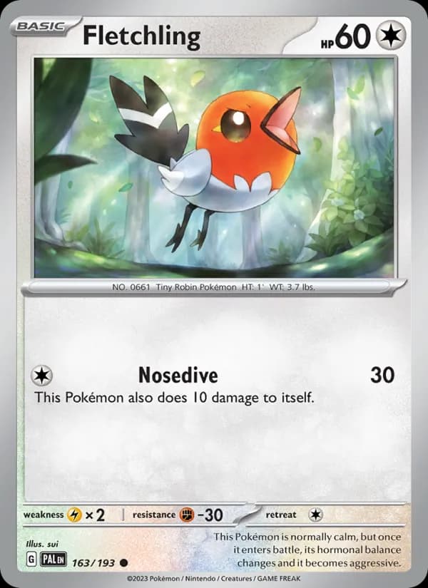 Fletchling 163/193, Paldea Evolved