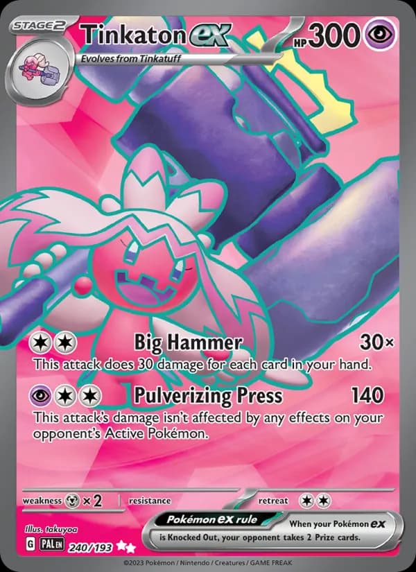 Tinkaton ex 240/193, Paldea Evolved