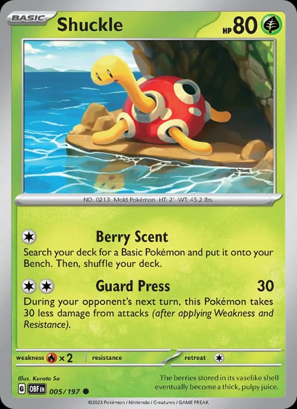 Shuckle 005/197, Obsidian Flames