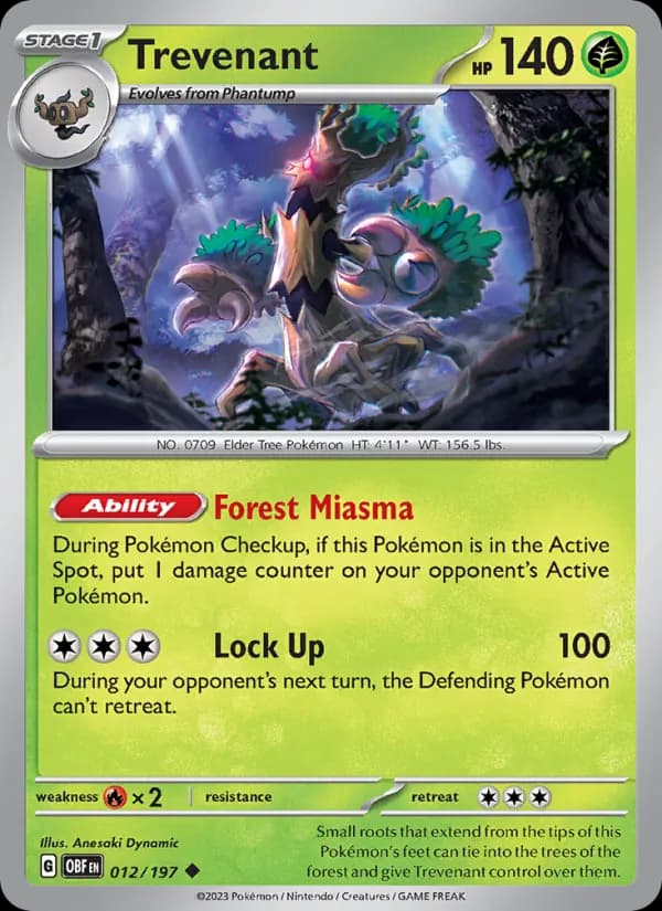 Trevenant 012/197, Obsidian Flames