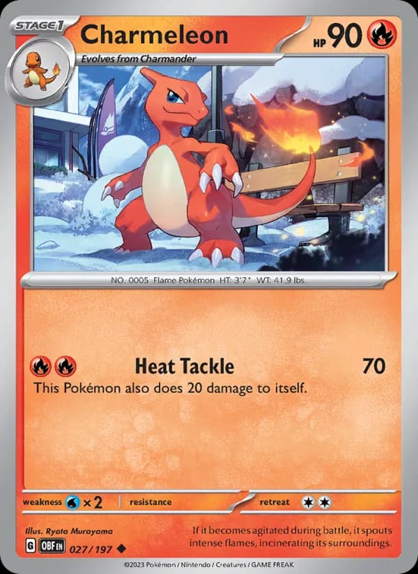 Charmeleon 027/197, Obsidian Flames