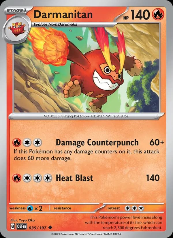 Darmanitan 035/197, Obsidian Flames