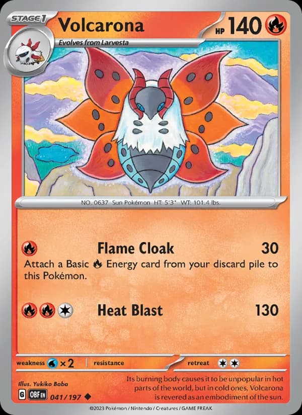 Volcarona 041/197, Obsidian Flames
