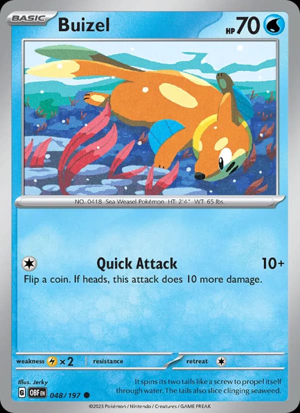 Buizel 048/197, Obsidian Flames
