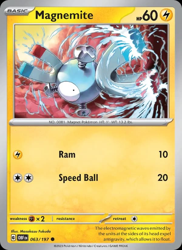 Magnemite 063/197, Obsidian Flames