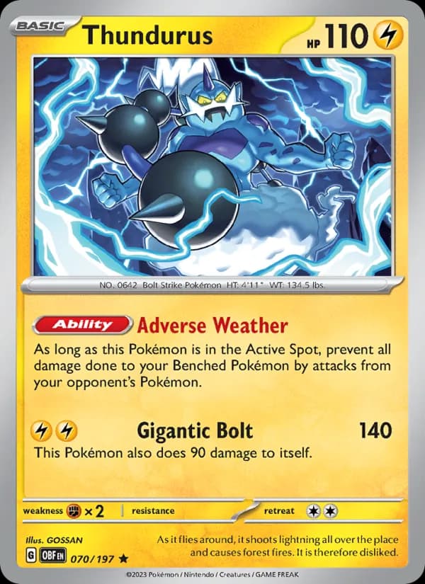 Thundurus 070/197, Obsidian Flames