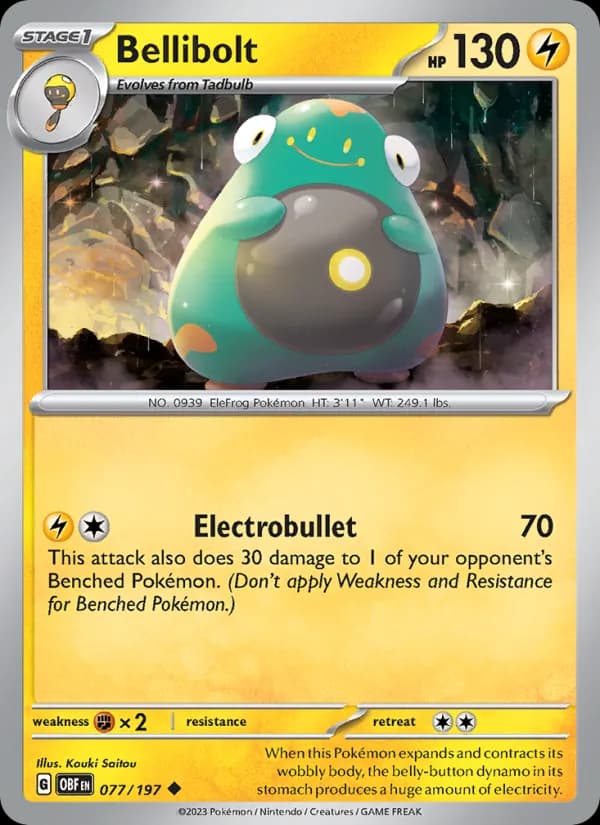 Bellibolt 077/197, Obsidian Flames