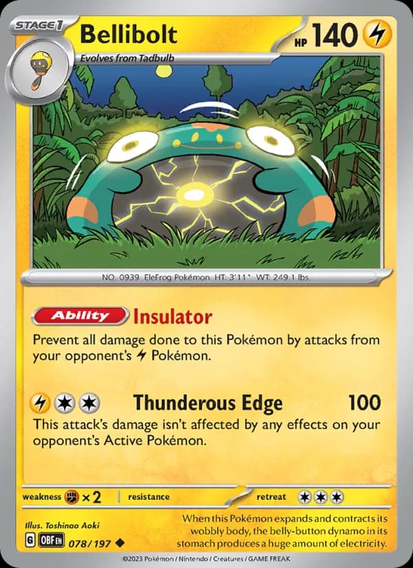 Bellibolt 078/197, Obsidian Flames