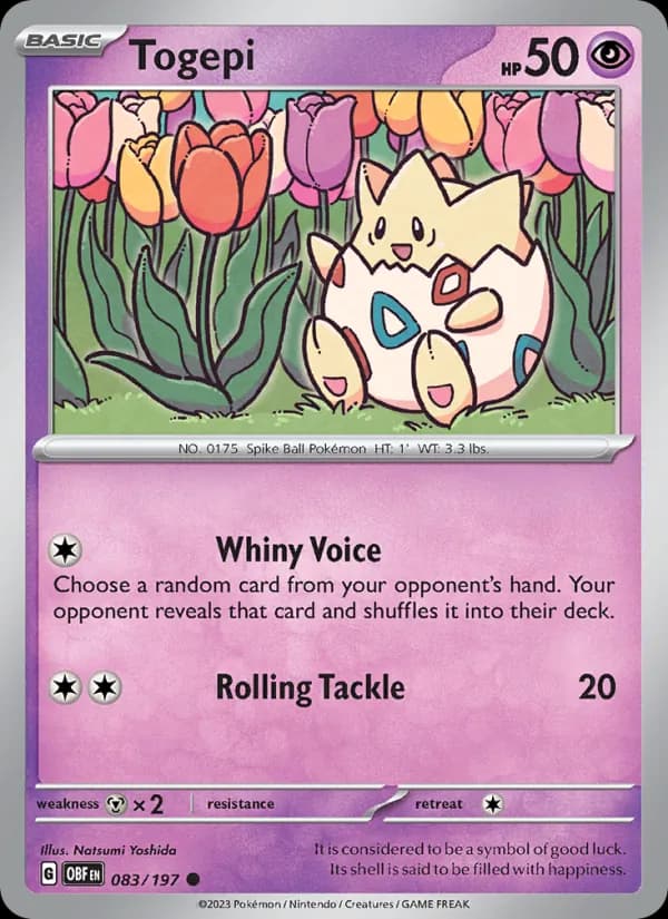 Togepi 083/197, Obsidian Flames