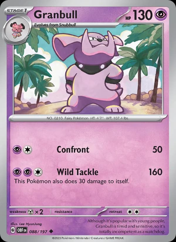 Granbull 088/197, Obsidian Flames