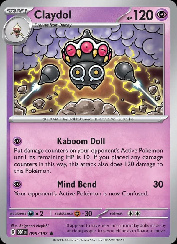 Claydol 095/197, Obsidian Flames