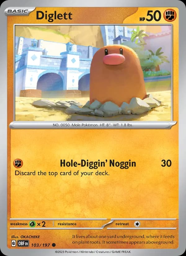 Diglett 103/197, Obsidian Flames