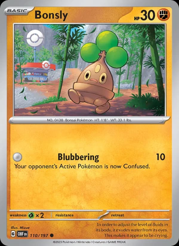 Bonsly 110/197, Obsidian Flames
