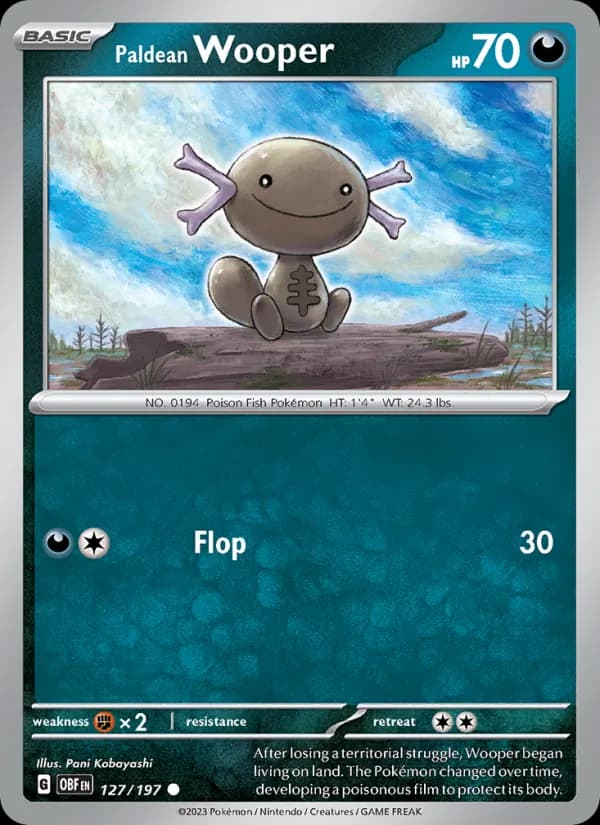 Paldean Wooper 127/197, Obsidian Flames