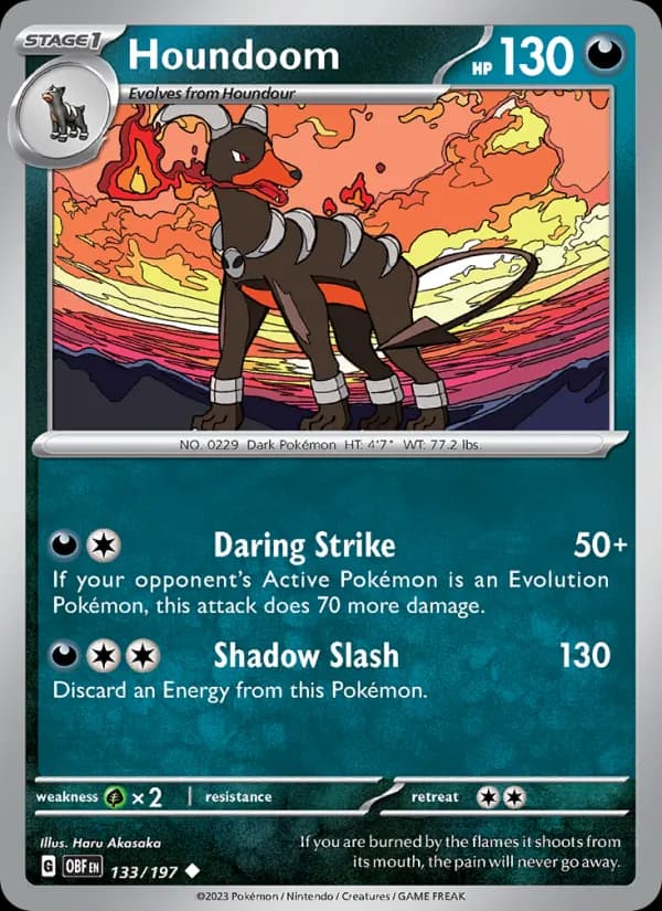 Houndoom 133/197, Obsidian Flames