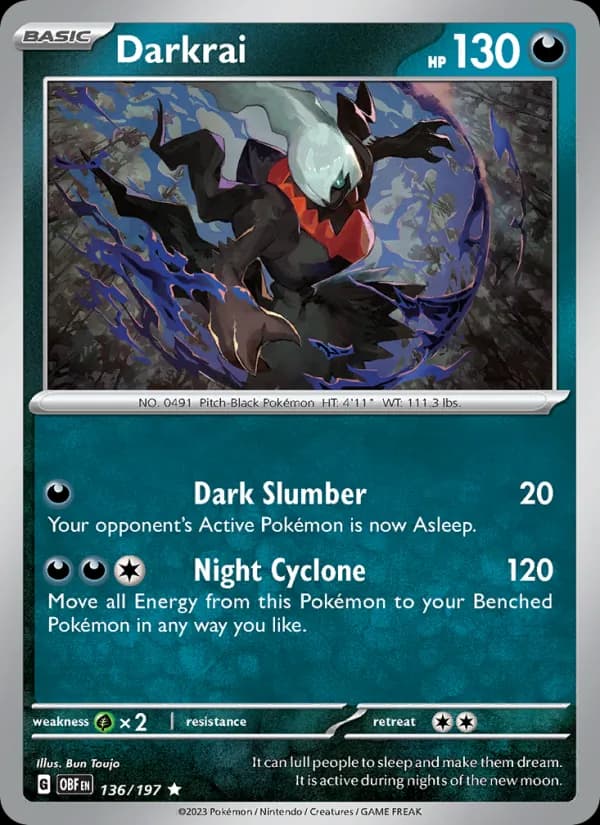 Darkrai 136/197, Obsidian Flames