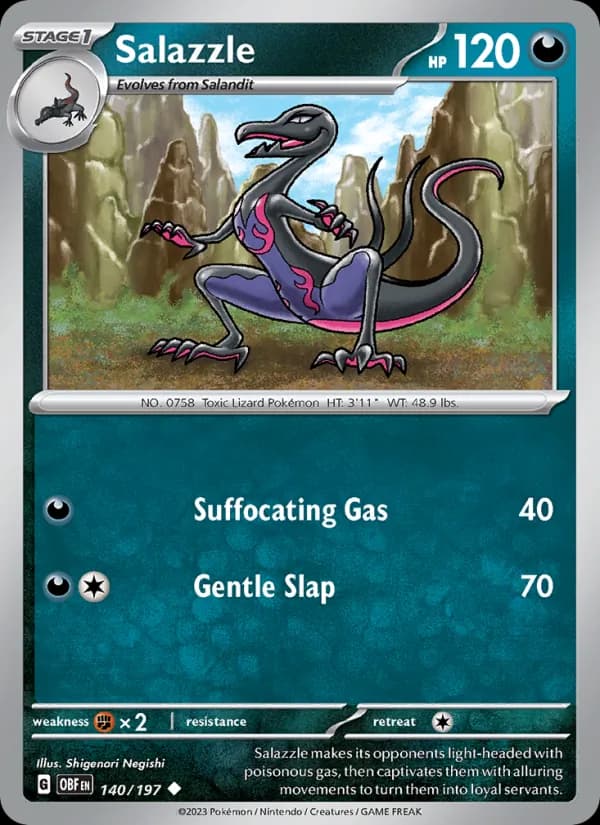 Salazzle 140/197, Obsidian Flames