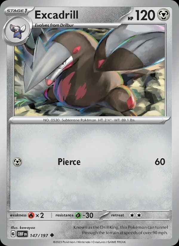 Excadrill 147/197, Obsidian Flames